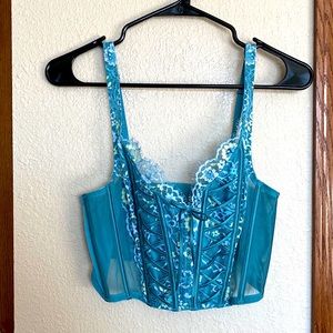 VS, Size L, blue/teal corset top
